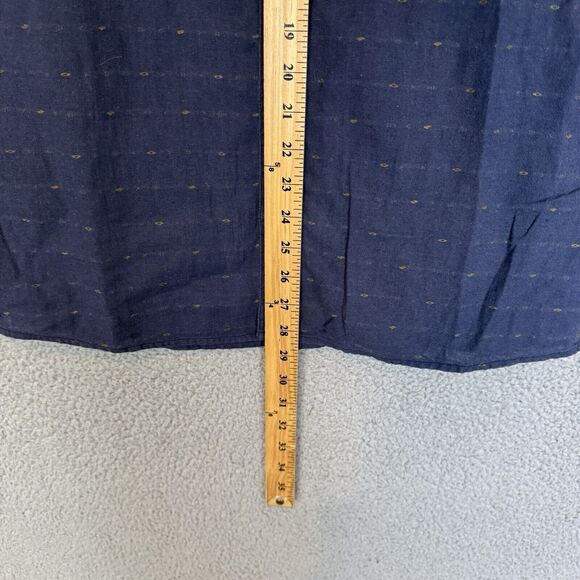S Kuhl Shirt Mens M Blue Short Sleeve Button Up Casual Hiking Linen Blend - Picture 6 of 7